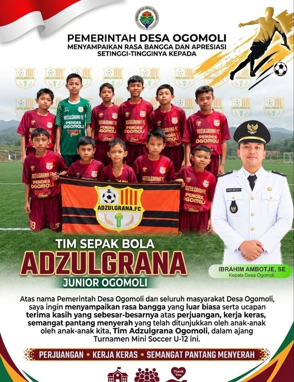 Tim Adzulgrana Junior Ogomoli Tampil Penuh Semangat di Turnamen Mini Soccer U-12