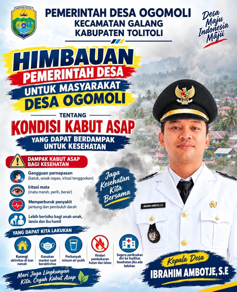 Himbauan Pemerintah Desa Ogomoli tentang Kabut Asap